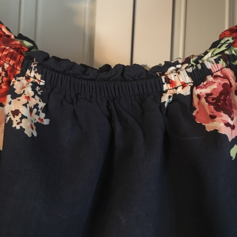 Off the shoulder navy tunic - Picture 3 of 4